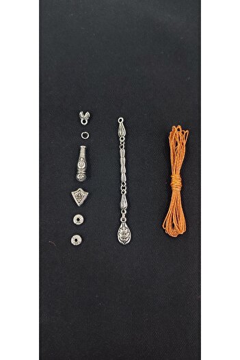 QELA COLLECTION Epoxy Natural Stone Prayer Beads Tassel Set Can Make 5 Prayer Beads