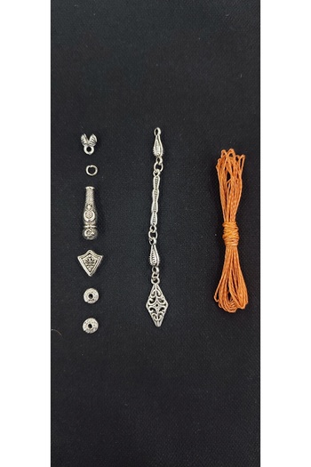 QELA COLLECTION Epoxy Natural Stone Prayer Beads Tassel Set Can Make 5 Prayer Beads