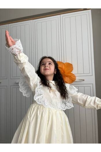 Sare Çocuk Giyim Girl's Koran Course Ceremonial Dress 100% Cotton Comfortable Fit