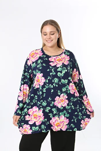 XL Modam Women's Digital Print Plus Size Tunic