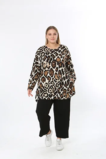 XL Modam Women's Digital Print Plus Size Tunic