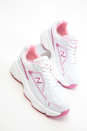 SOHO White-Fuchsia Women's Sneaker 20762