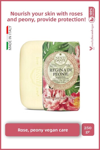 Nesti Dante Regina Di Peonie Solid Soap - 250g Antioxidant Rose and Peony