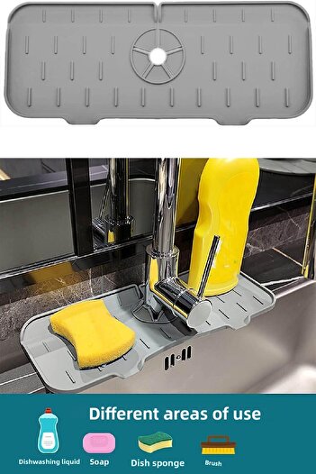 Dream Plus Water Holder Silicone Sink Countertop Mat Organizer Kitchen and Bathroom Organizer