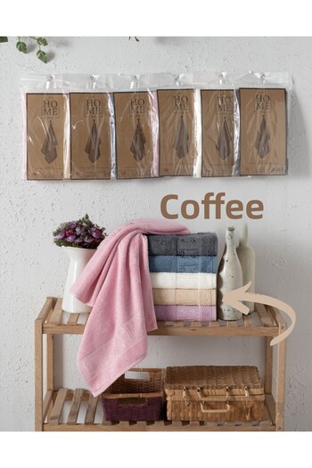 For Home 50x90 Cm Brown Colored Bamboo Hand and Face TowEl - High AbsorbencY and Fast DrYing