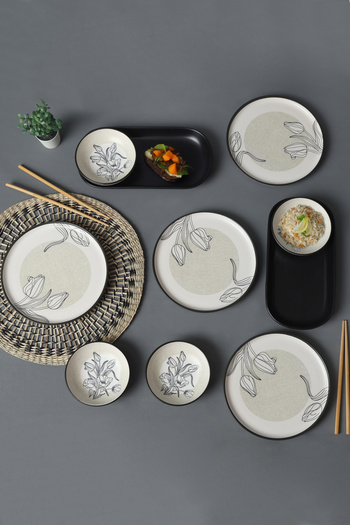 Keramika Shade Flowers Breakfast Set 10 Pieces for 4 People 21847-48