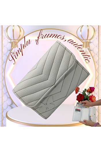 OEM Women's Wallet, Small, Leather, Handmade, White, Elegant Accessory