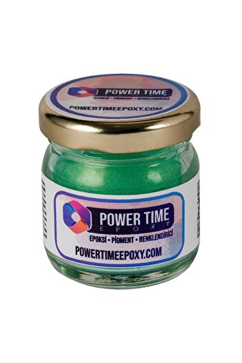 POWER TIME EPOXY Sedefli Metalik Toz Pigment Boya 10 Gram/ Yeşil / Epoksi Için