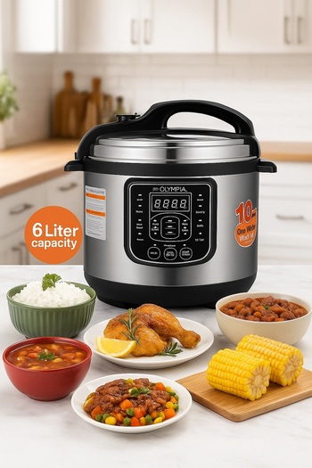 Olympia Electric Pressure Cooker 6l – 1000–1200w Digital Multi-function Cooker