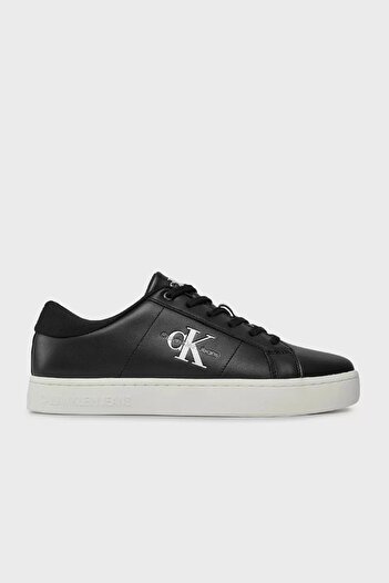 Calvin Klein Men's Black Sneakers - Logo, Lace-Up and Anti-Slip Base Ym0Ym00864-0Gt