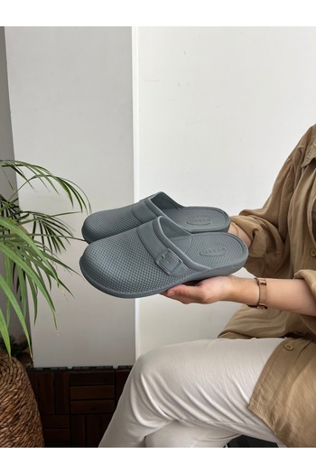 Behtah Kundura شبشب أمامي مغلق وغير قابل للانزلاق ومرن وناعم للشرفة والحمام والحديقة والمرحاض