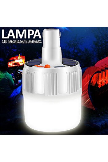 NEXTLY Lampa Cu Incarcare Solara/prin Cablu , Cu Agatatoare Integrata, 5 Moduri De Iluminare, Lumina
