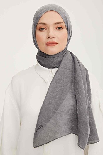 Armine Trend Gray Solid Color Shimmer Shawl 1-23021