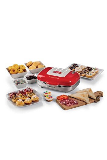 ARIETE Party Tıme Sandwıch Makinesi 3 In One Red