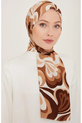 Armine Trend Laurel Shawl 6348-2-03 Brown White