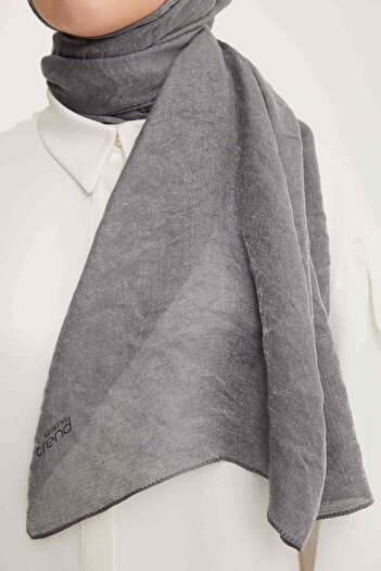 Armine Trend Gray Solid Color Shimmer Shawl 1-23021