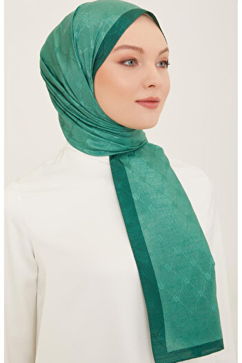 Armine Trend Monogram Shawl 2-142 - Green