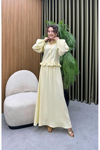 Cardella Premium Quality Tncl (Thin Jean) Fabric Double Suit Hijab Matching Shirt Skirt Double Suit