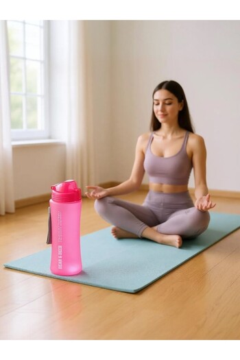 Bear&Dear Bear & Dear Frosted Pink Automatic Lid Flask 660 Ml - Mt0025
