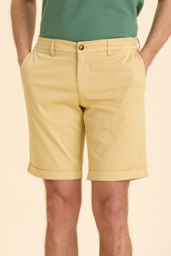 SMILE Tedroy Yellow Bermuda Shorts