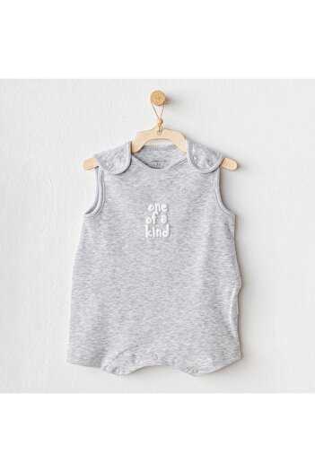 andywawa Ac25895 Romper Basic Baby Jumpsuit Gray Melange