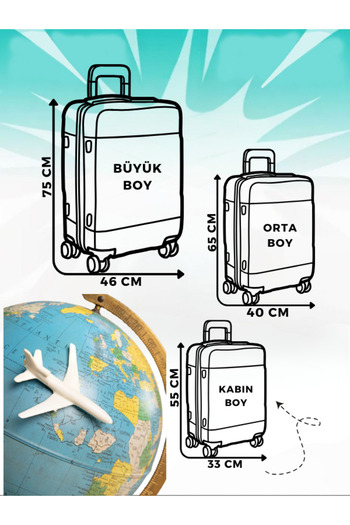 truyana Valiz Kılıfı Bavul Koruyucu Siyah