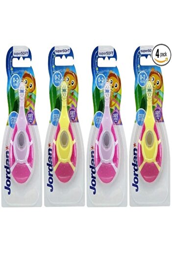 JORDAN Baby Soft Tooth Brush 0-2 Year Assorted Color 1 Pc Gentle Gum & First Teeth Care, Assorted Color,
