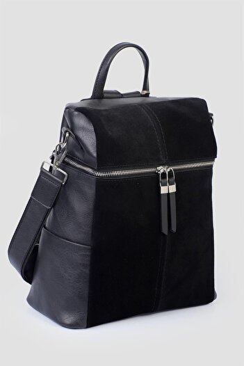 Jacquline ZD164 Model Women's Black Backpack