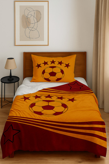 HOMESSA Fan Football Patterned Single Pike (with Pillow Case)