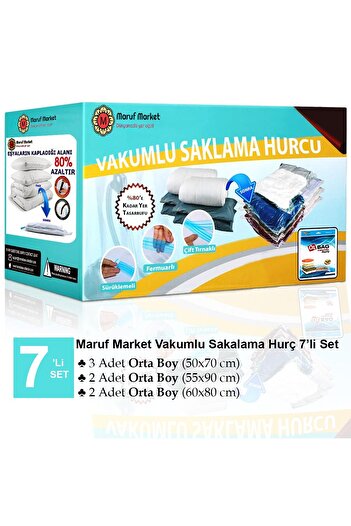 Beyyine Home High Quality 7-Piece Vacuum Storage Bag Set-6 (Pillow - Clothes - Blanket) Vacuum Storage Bag