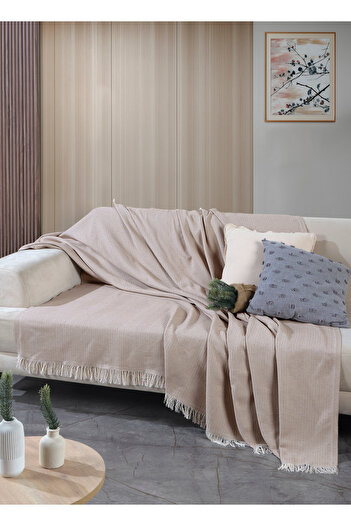 Miracolo Home Pamuklu Önden Saçaklı 170x210 Koltuk Örtüsü