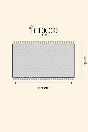 Miracolo Home Pamuklu Önden Saçaklı 170x210 Koltuk Örtüsü
