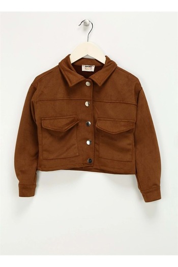 Koton Girls' Clothing Jacket 4Wkg20015Ak Camel Hair
