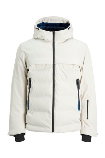 Jack & Jones Ανδρικό μπεζ παλτό με κουκούλα Jack&jones Tarwin Puffer