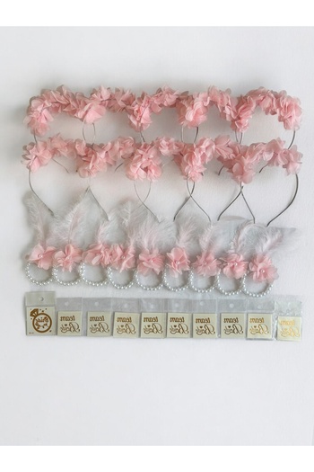 Ays Bridal Pink Bride to Be Bridesmaid Bracelet Crown and Tattoo Bachelorette 30 Pieces