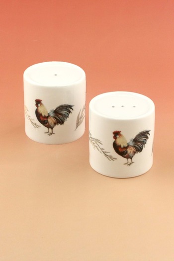 Bursa Porselen Dekor Rooster Porcelain Salt & Pepper Shaker
