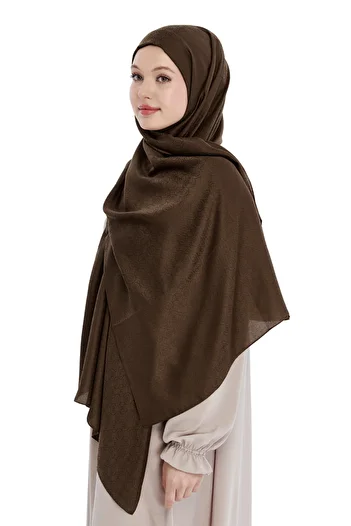 Altobeh Monogram Star Pattern Shawl - Chocolate