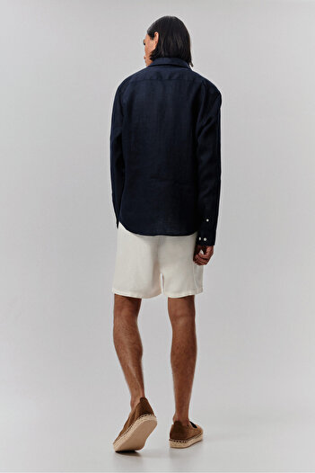 H&M Keten Karışımlı Şort Relaxed Fit