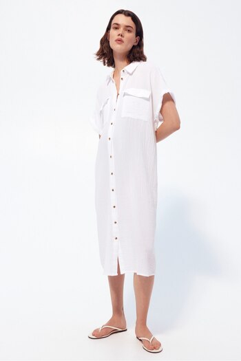 H&M MAMA Muslin Gömlek Elbise