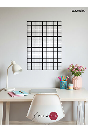 ERSA DEMİR ÇELİK Ersatel Dekoratif Duvar Panosu 50x70 Cm Siyah | Tel Pano - Metal Pano - Ev Ofis Dekor