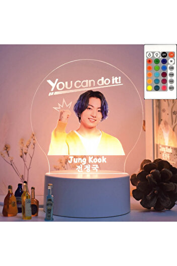 OEM LED Night Light, Jung Kook BTS, 16 Colors, with remote control, USB power or 3 AA batteries