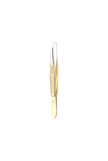 Fe - Elegans Tweezers Gold Plated Straight Tip