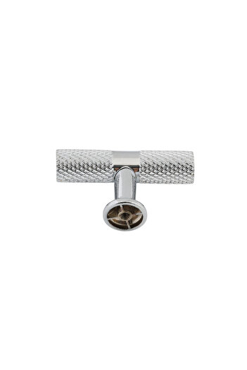 Online Home Market T Bar (Serrated) Diamond Sectional Chrome Plated Handle Aluminum Metal.Furniture Kitchen Drawer Handle