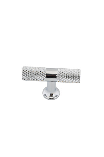 Online Home Market T Bar (Serrated) Diamond Sectional Chrome Plated Handle Aluminum Metal.Furniture Kitchen Drawer Handle