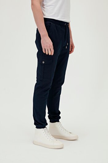 Bad Bear Boston Pants Navy Blue Men's Trousers Sweatpants