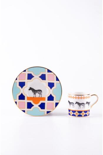 EMAYlab Jaolu Porcelain Turkish Coffee Cup Set (6 People)