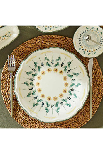 Bella Maison Adelina Stoneware 26 Parça 6 Kişilik Kahvaltı Takımı Yeşil