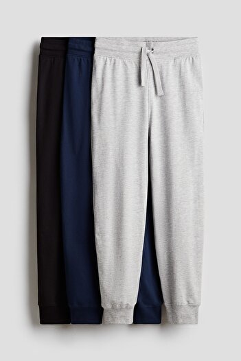 H&M 3’lü Pamuklu Jarse Jogger Pantolon