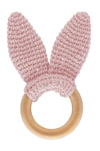 Babyjem Wooden Ring Teether Pink