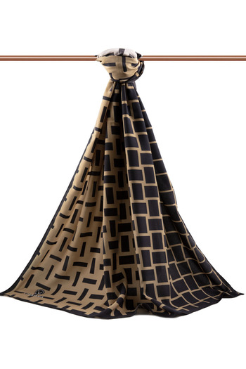 Vissona Women's Luxury Medina Silk Shawl Mink-2